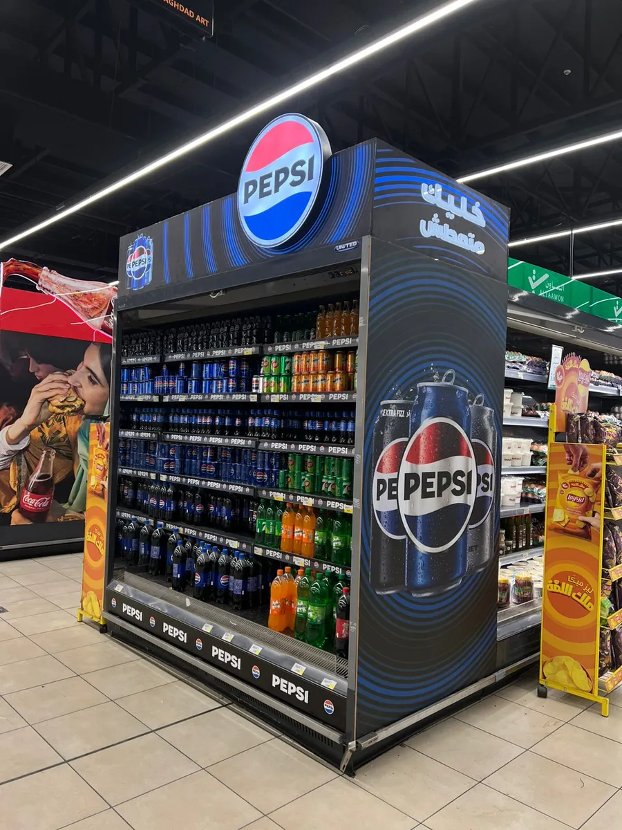 In-store branding and POS displays – hypermarket, Baghdad – Brandkom, CMS GROUP