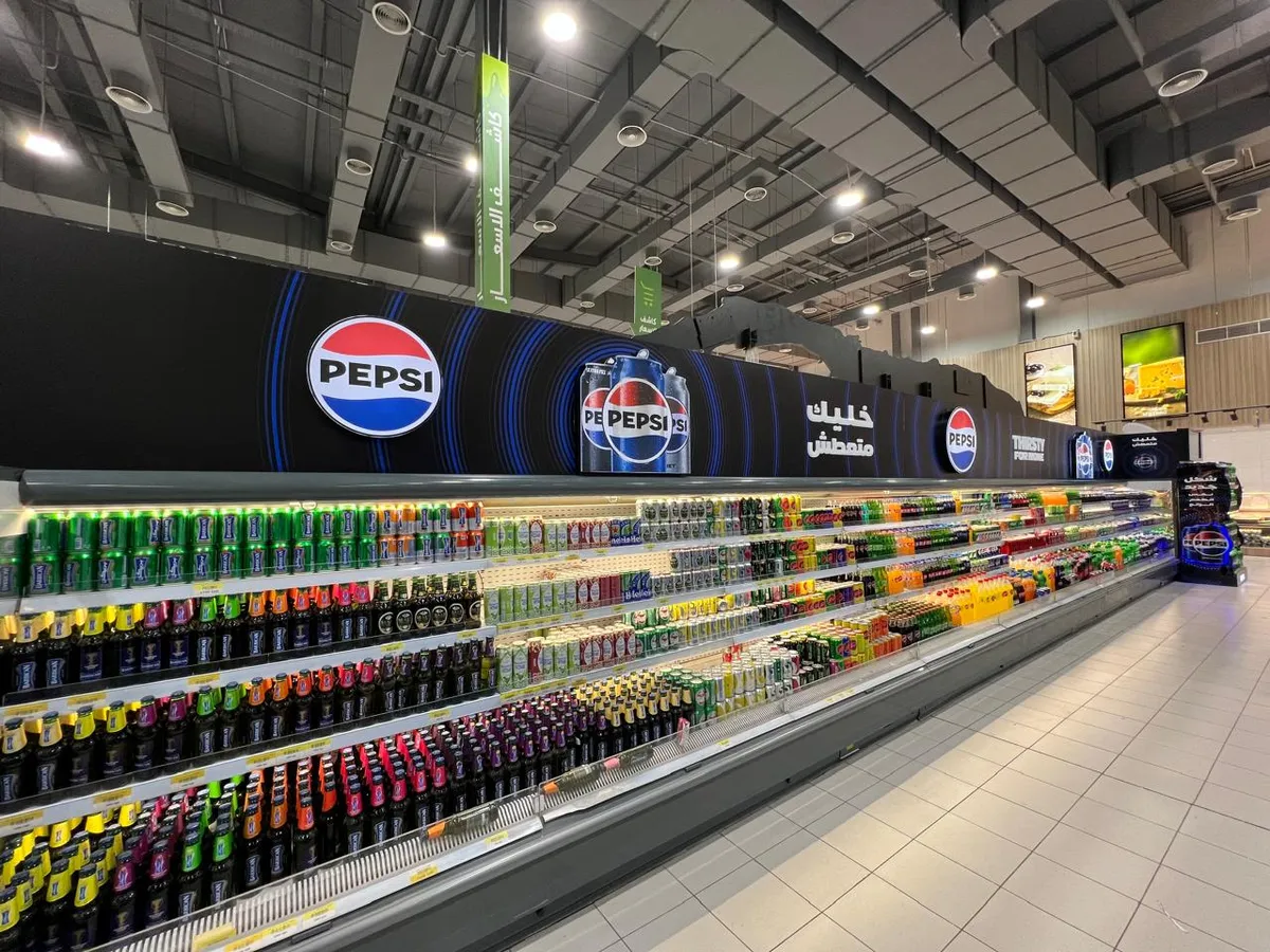 In-store branding and POS displays – hypermarket, Baghdad – Brandkom, CMS GROUP